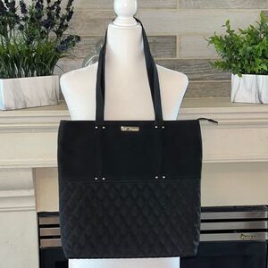 ST. JOHN Black Quilted Shoulder Bag